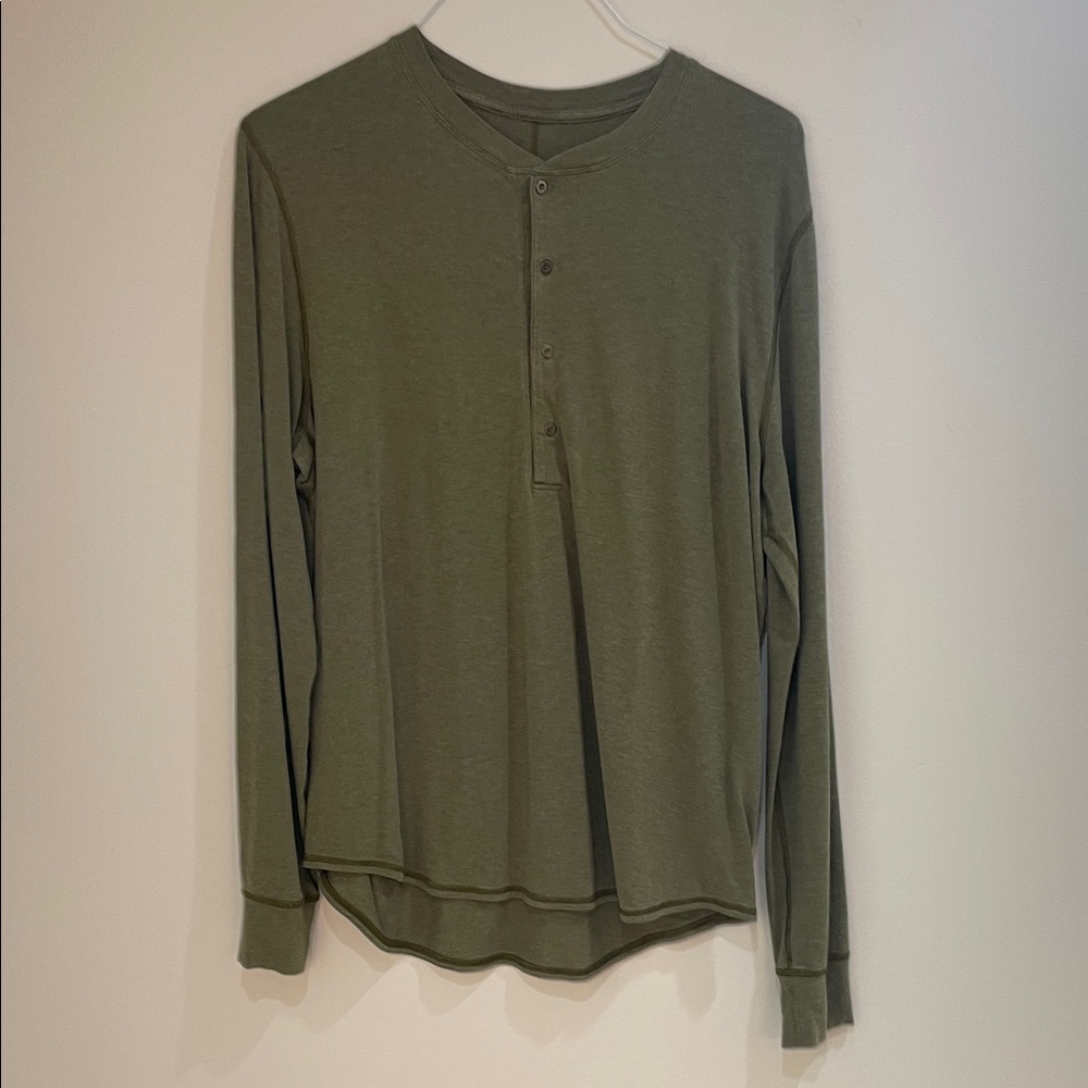 Lululemon Olive Green Men's Henley Shirt